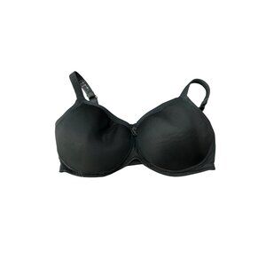 Amoena Lara Mastectomy Bra 38 D Black Wire Free Seamless T-Shirt Bra Intimate